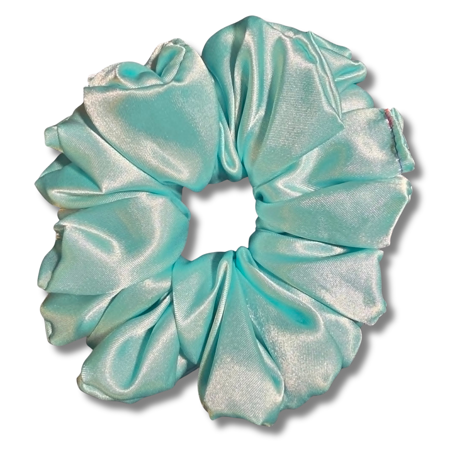 Light Blue Satin Scrunchie