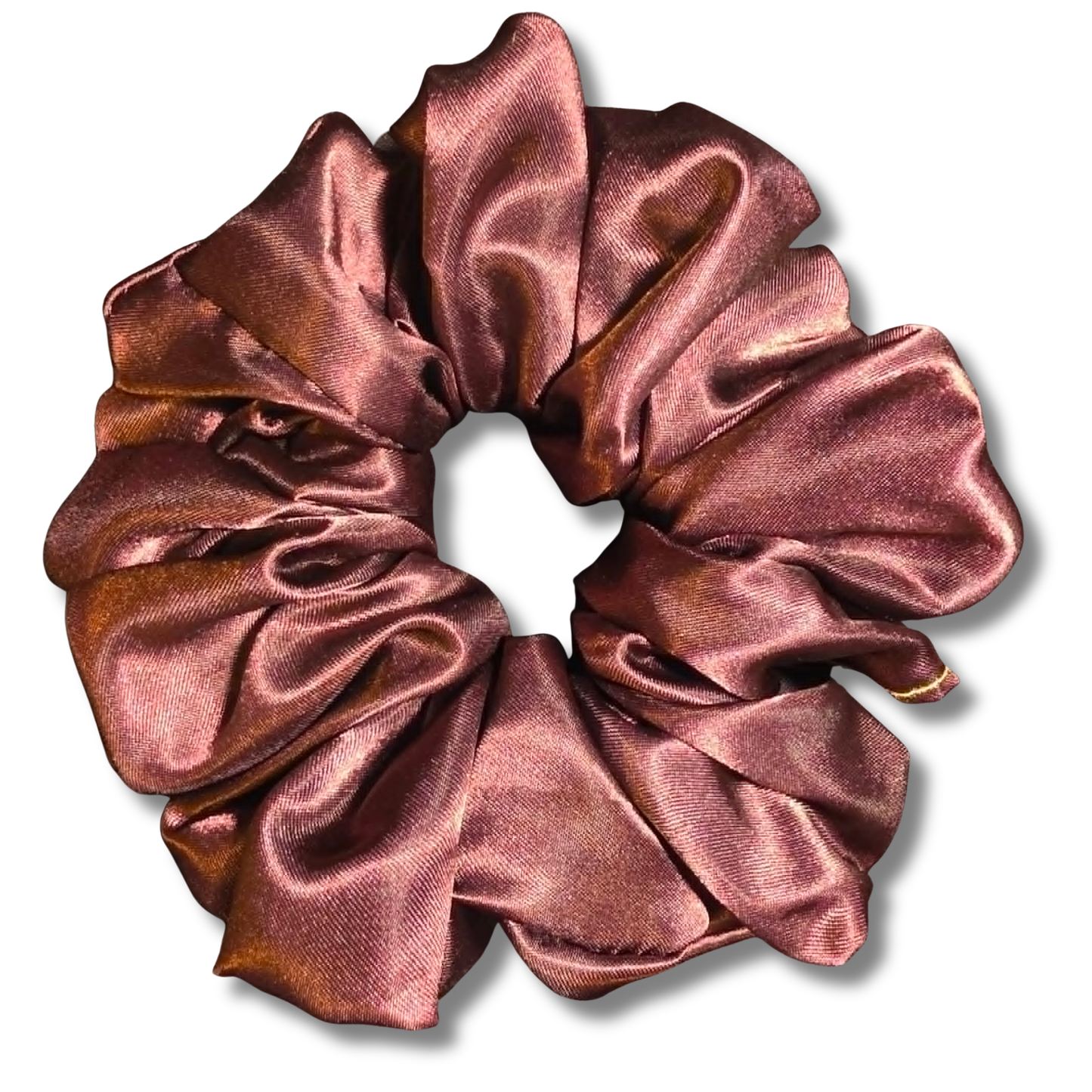 Brown Satin Scrunchie