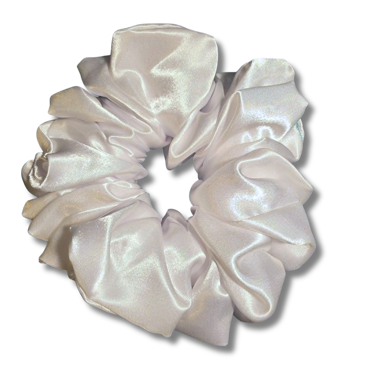 White Satin Scrunchie