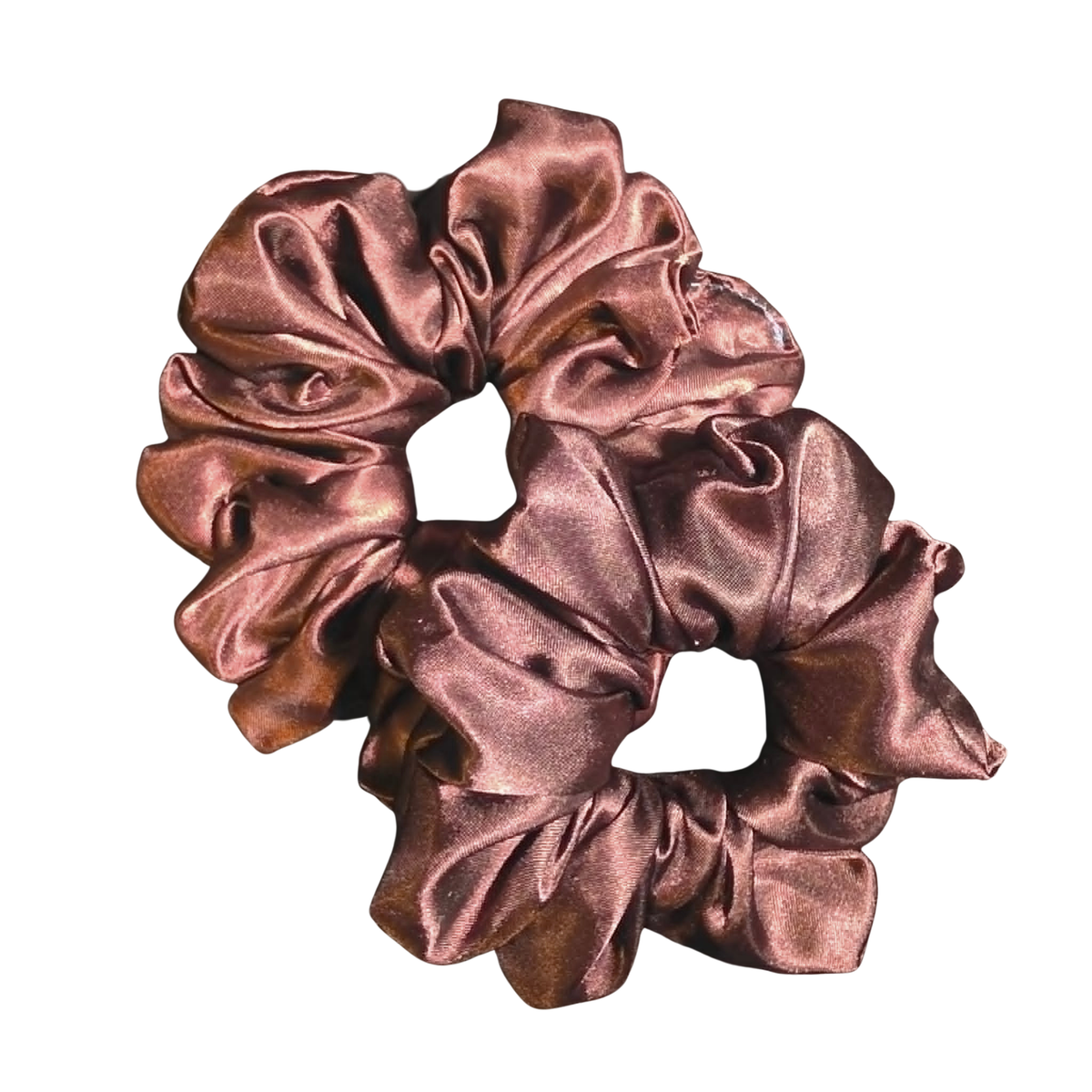 Brown Satin Scrunchie