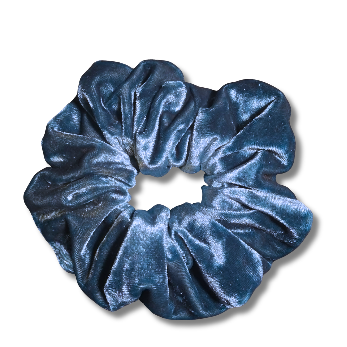 Teal Velvet Scrunchie