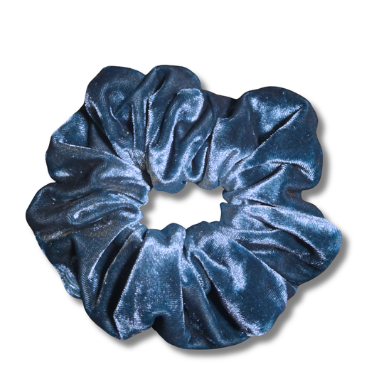 Teal Velvet Scrunchie