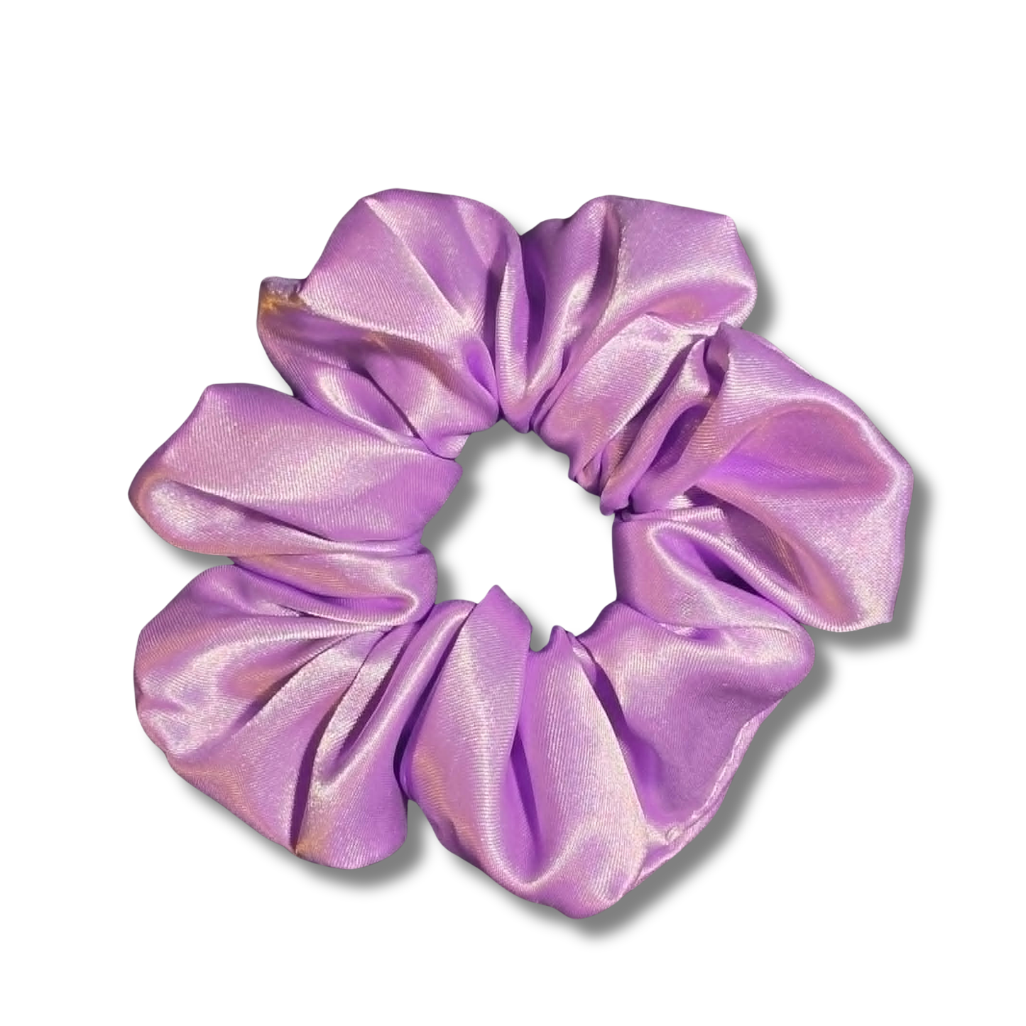 Purple Satin Scrunchie