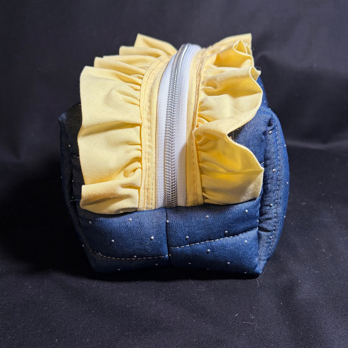 Rhinestone Denim Boxy Bag