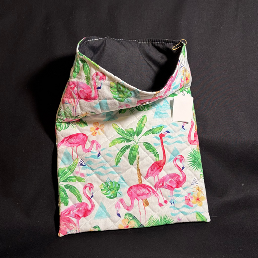 Large Flamingo Book Sleeve With Snap Flap
