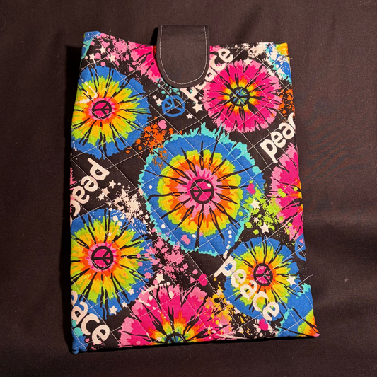 Large Tie Dye Book Sleeve With Snap Flap