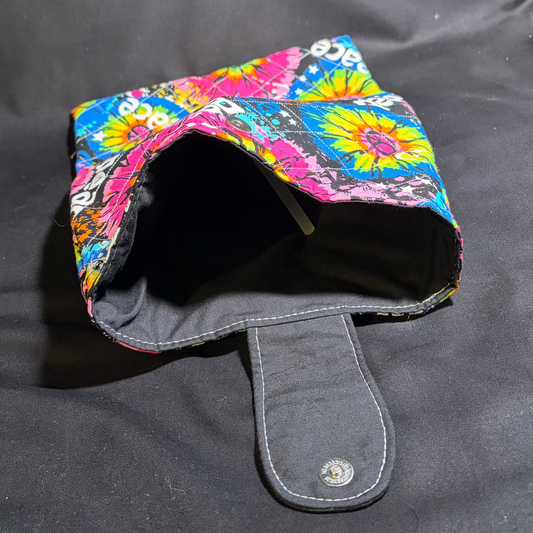 Large Tie Dye Book Sleeve With Snap Flap